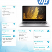 Laptop HP EliteBook 850 G6 15,6 FHD i7-8565U 8GB 256GB W10P 3Y