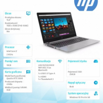 Laptop  HP ZBook 15 G6 15,6 FHD i7-9850H 256GB 16GB W10P 3Y