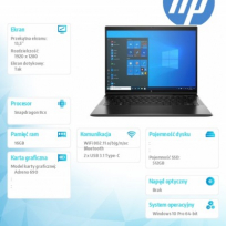 Laptop HP Elite Folio 2in1 13.5 FHD Touch Qualcomm 8CX 16GB 512GB BK W10P 1y