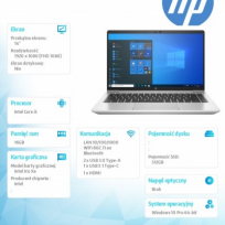 Laptop HP ProBook 640 G8 14 FHD i5-1145G7 16GB 512GB BK FPR W10P 3Y