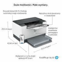 Drukarka laserowa HP LaserJet M209dwe A4 mono 29ppm USB WiFi