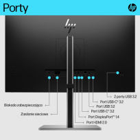 Monitor HP E27k G5 27" 4K 60Hz, USB-C, HDMI, DP