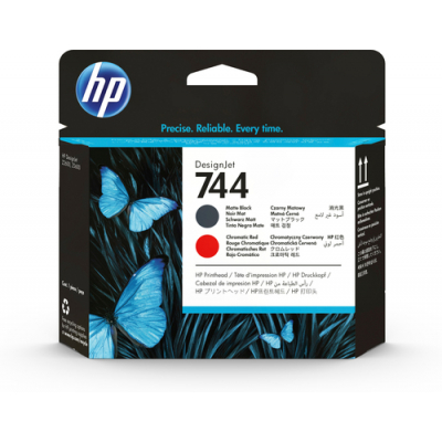 Głowica drukująca HP 744 Czarny mat, czerwień chromatyczna