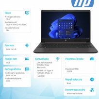 Laptop HP 250 G9 15.6 i5-1235U 512GB 8GB W11H