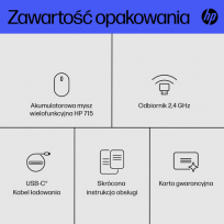 Mysz bezprzewodowa HP 715 RECHBL Mult-Dvc Bluetooth Mouse