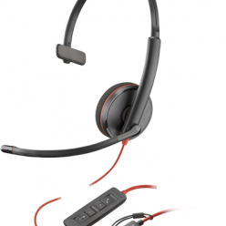 Słuchawki HP Poly Blackwire 3210 Monaural USB-C Black Headset +USB-C/A Adapter Bulk