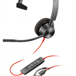 Słuchawki HP Poly Blackwire 3310 Monaural Microsoft Teams Certified USB-C Headset +USB-C/A Adapter