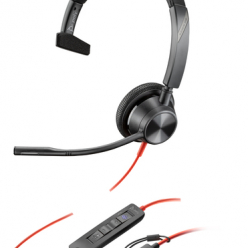 Słuchawki HP Poly Blackwire 3315 Monaural Microsoft Teams Certified USB-C Headset +3.5mm Plug +USB-C/A Adapter