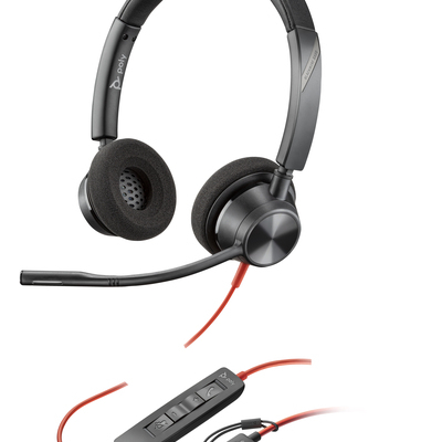 Słuchawki HP Poly Blackwire 3320 Stereo USB-C Headset +USB-C/A Adapter