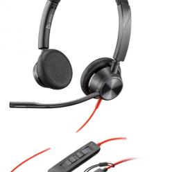 Słuchawki HP Poly Blackwire 3325 Stereo Microsoft Teams Certified USB-C Headset +3.5mm Plug +USB-C/A Adapter