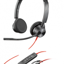 Słuchawki HP Poly Blackwire 3325 Stereo USB-C Headset +3.5mm Plug +USB-C/A Adapter