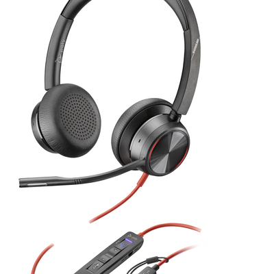 Słuchawki HP Poly Blackwire 8225 Stereo Microsoft Teams Certified USB-C Headset +USB-C/A Adapter