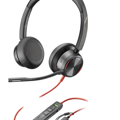 Słuchawki HP Poly Blackwire 8225 Stereo USB-C Headset +USB-C/A Adapter