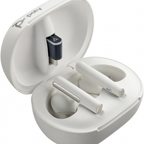 Słuchawki HP Poly Voyager Free 60+ UC White Sand Earbuds +BT700 USB-A Adapter +Touchscreen Charge Case