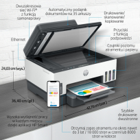 Drukarka HP Smart Tank 750 All-in-One A4 Color WiFi Ethernet Print Scan Copy Inkjet