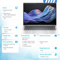 Laptop HP EliteBook X G1i Ultra 7-258V 14 2.5k 32GB 1TB SSD W11P