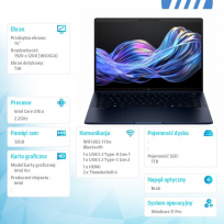 Laptop HP EliteBook X G1i Ultra 7-258V 14 WUXGA 32GB 1TB SSD W11P