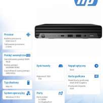Komputer HP Elite Mini 800 G9 i7-14700 16GB 1TB W11P