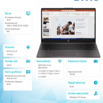 Laptop HP 250 G10 15.6 FHD i5-1334U 512GB 16GB Win11Home