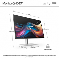 Monitor HP S7 Pro 727pq 27 QHD DP HDMI
