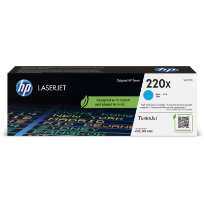 Toner HP 220X Cyan Original LaserJet Cartridge