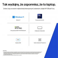 Laptop HP ZBook Fury G1i 16 WUXGA Ultra 7-255HX 32GB 1TB RTX3000 W11P