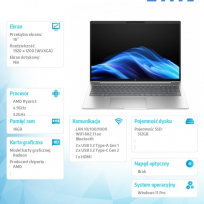 Laptop HP ProBook 4 G1ah 16 WUXGA Ryzen 5-220 16GB 512GB W11P 3Y
