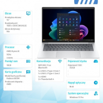 Laptop HP EliteBook 8 G1a 14 WUXGA Ryzen AI 7 PRO 350 16GB 512GB W11P 3Y