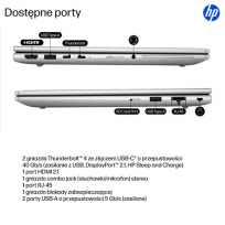 Laptop HP EliteBook 6 G1i 13 13.3 WUXGA Ultra 5-225U 16GB 512GB W11P 3Y Pike Silver 