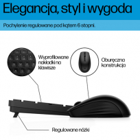 Zestaw klawiatura + mysz HP 655 Wireless Combo biały