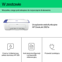 Urządzenie wielofunkcyjne HP DeskJet 2821e All-in-One up to 7.5/5.5ppm Printer