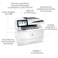 Urządzenie wielofunkcyjne HP LaserJet Enterprise MFP M430f MFP Mono laser A4 Copy USB LAN
