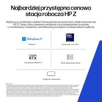 Komputer HP Z1 Tower G1i Ultra 7-265 32GB 1TB SSD NVIDIA ProVis RTX A1000 W11P