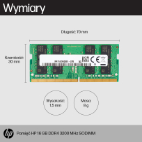 Pamięć HP 16GB 1x16GB DDR4 3200 SODIMM