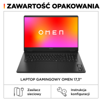 Laptop HP OMEN 17-db0128nw 17.3 FHD IPS AG Ryzen 5 8645HS 16GB 512GB RTX4060 Win11 2Y