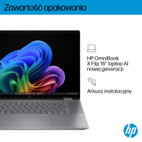 Laptop HP OmniBook X Flip 16-ar0016nw 16 2K Touch OLED IPS Ryzen AI 5 340 16GB 1TB Radeon 840M 68Wh Win11 Meteor Silver 2Y