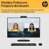 Komputer HP 27-cr0232nw AIO 27 FHD IPS AG Ryzen 5 7520U 16GB 512GB AMD Win11 2Y biały