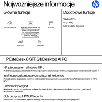 Komputer HP EliteDesk 8 SFF G1i AI Ultra 5-235 16GB 512GB W11P AI Czarny