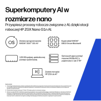 Komputer HP ZGX Nano G1n AI GB10 128GB 4 TB Linux Mini AI Workstation AI Czarny