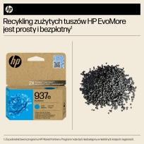 Tusz HP 937e EvoMore Cyan Original Ink Cartridge