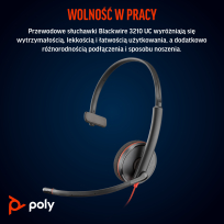 Słuchawki HP Poly Blackwire 3210 Monaural USB-C Headset +USB-C/A Adapter [OUTLET]