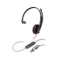 Słuchawki HP Poly Blackwire 3210 Monaural USB-C Headset +USB-C/A Adapter [OUTLET]